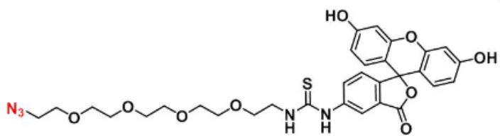 荧光素-四聚乙二醇-叠氮，Fluorescein-PEG4-azide，CAS号：1454662-54-4