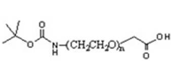 叔丁氧羰基-亚胺-聚乙二醇1k-羧基，Boc-NH-PEG1000-COOH，PEG分子量可按需定制