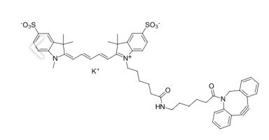 Cyanine3 DBCO，CAS号：2692677-79-3，二苯并环辛炔-花青素