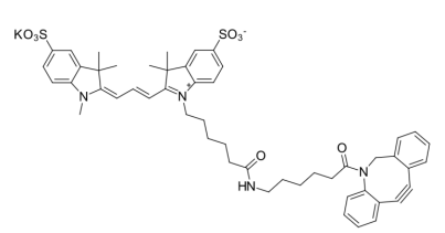 Sulfo-Cyanine3 DBCO，CAS号：1782950-79-1，水溶性菁染料Cy3 DBCO