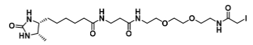 Desthiobiotin-C2-CONH-PEG2-Iodoacetamide